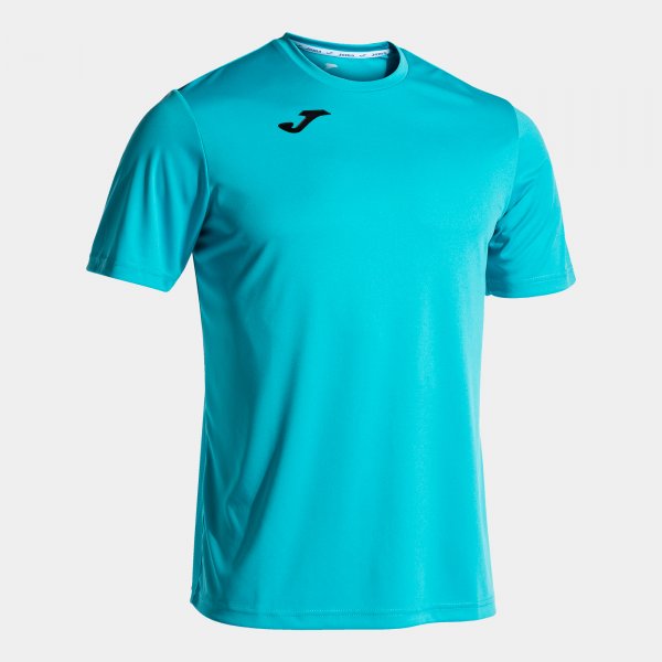 Camiseta Manga Corta Combi en color Turquesa Flúor - padel Joma