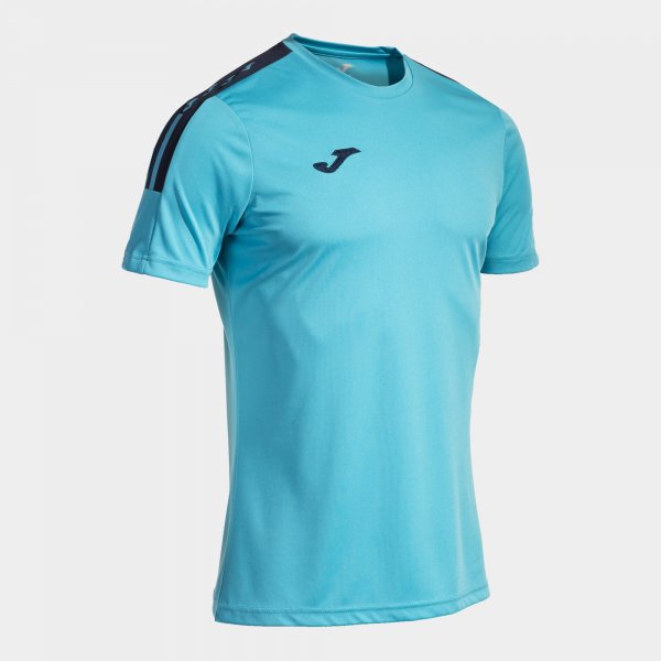 Camiseta Manga Corta Olimpiada en color Turquesa Flúor Marino - padel Joma