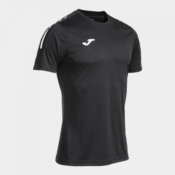 Camiseta Manga Corta Olimpiada en color Negro - padel Joma