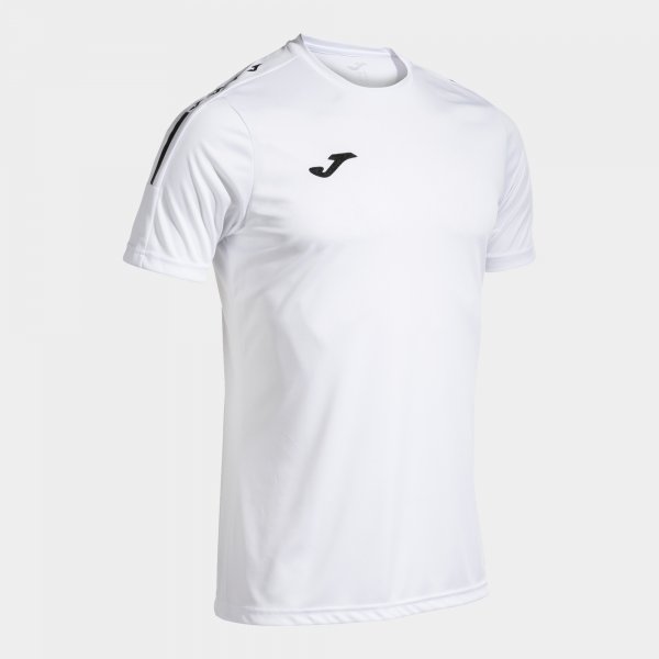 Camiseta Manga Corta Olimpiada en color Blanco - padel Joma