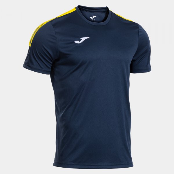 Camiseta Manga Corta Olimpiada en color Marino Amarillo - padel Joma