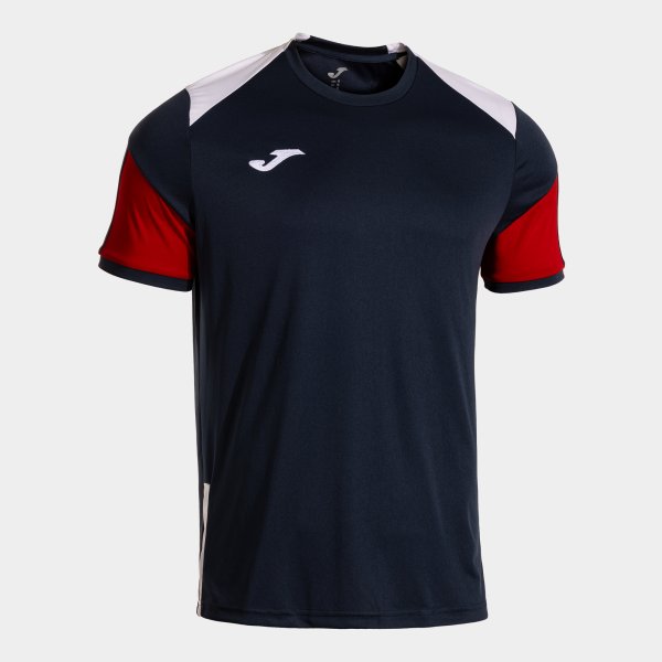 Camiseta Manga Corta Danubio IV en color Dark Navy Blanco - padel Joma