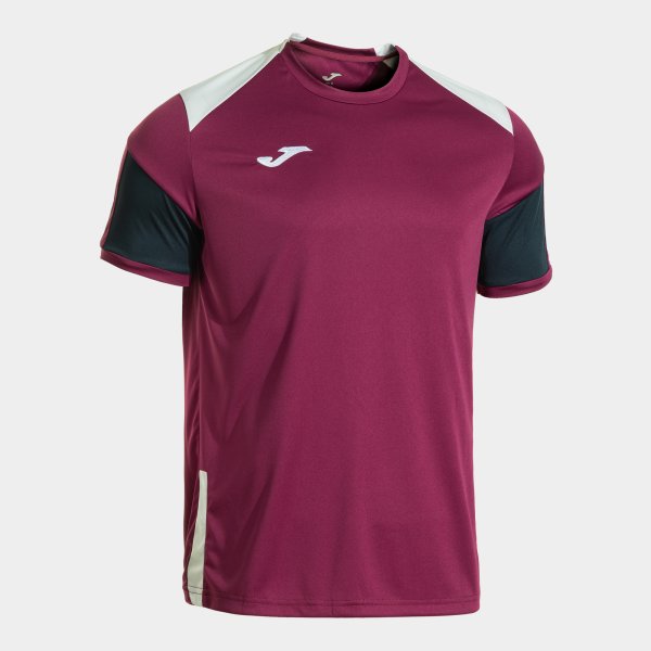 Camiseta Manga Corta Danubio IV en color Vino Dark Navy - padel Joma