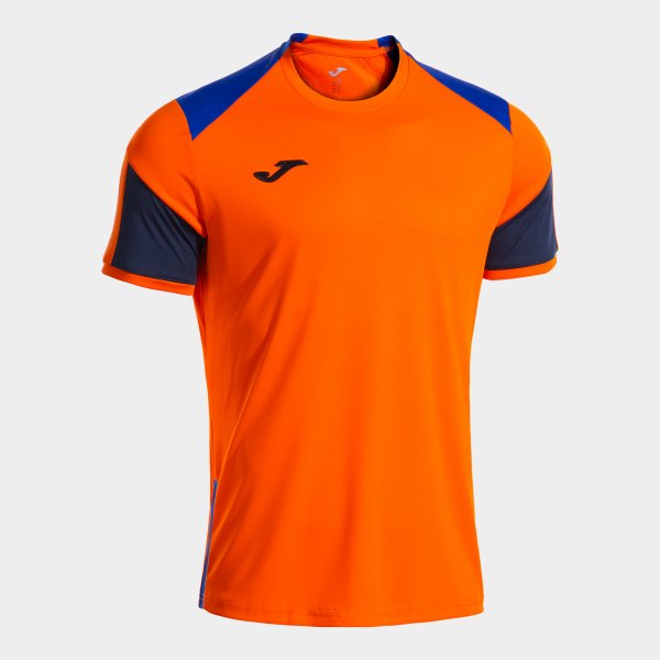 Camiseta Manga Corta Danubio IV en color Naranja Negro - padel Joma