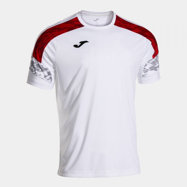 Camiseta Manga Corta Championship VIII en color Blanco Rojo - padel Joma