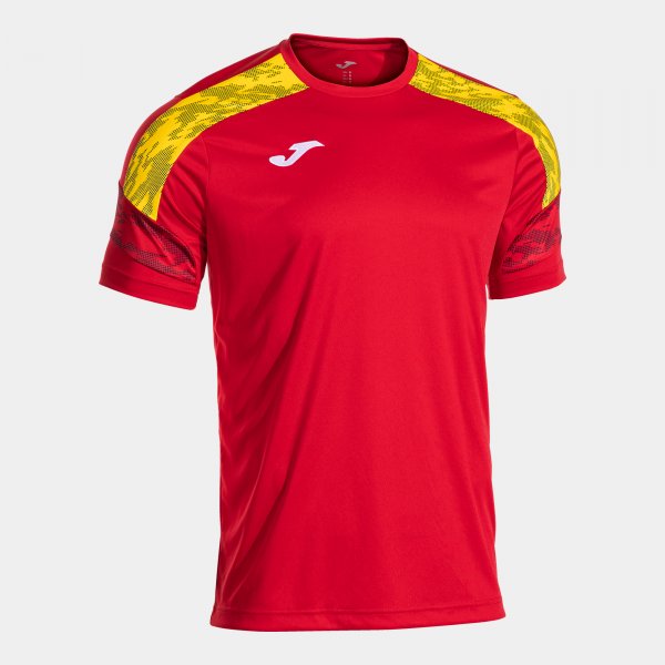 Camiseta Manga Corta Championship VIII en color Rojo Amarillo - padel Joma