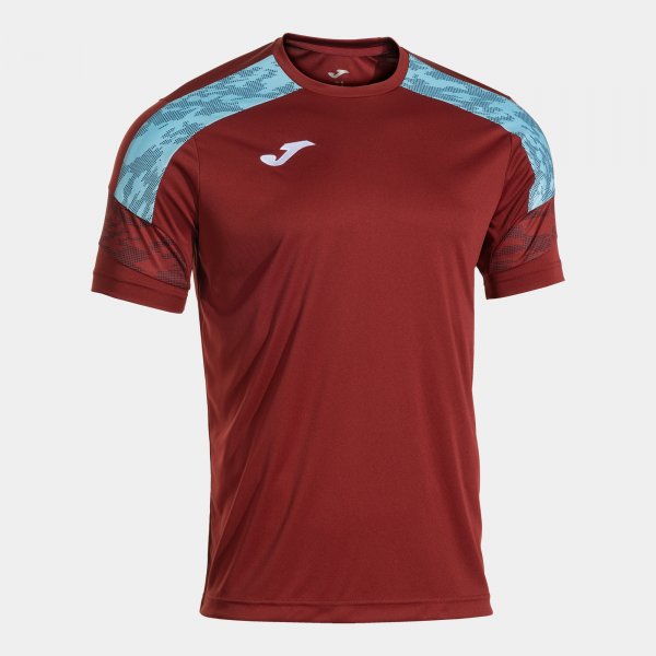 Camiseta Manga Corta Championship VIII en color Burdeos Celeste - padel Joma