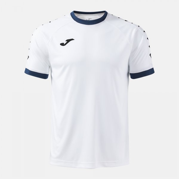 Camiseta Manga Corta Heroic en color Blanco Dark Navy - padel Joma