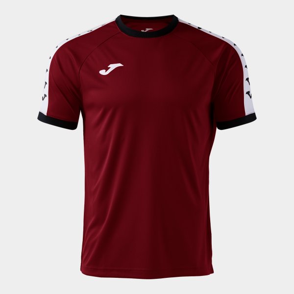 Camiseta Manga Corta Heroic en color Burdeos - padel Joma