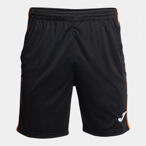 Bermuda Open III en color Negro Naranja Flúor - padel Joma