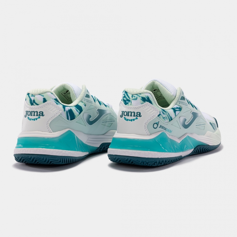 Zapatillas Spin Lady 2305 Blanco Turquesa - padel Joma (2)