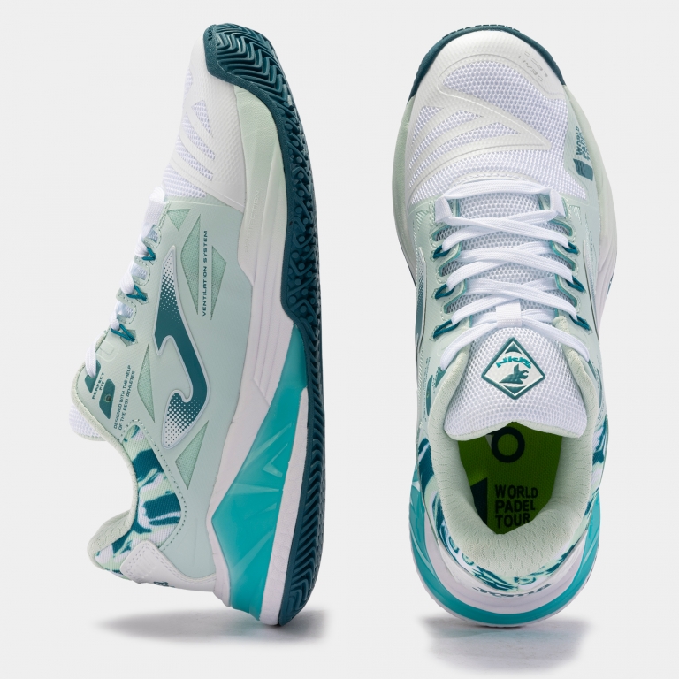 Zapatillas Spin Lady 2305 Blanco Turquesa - padel Joma (3)