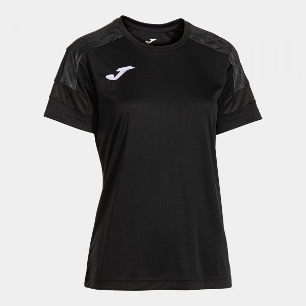 Camiseta Manga Corta Championship VIII en color Negro Antracita - padel Joma