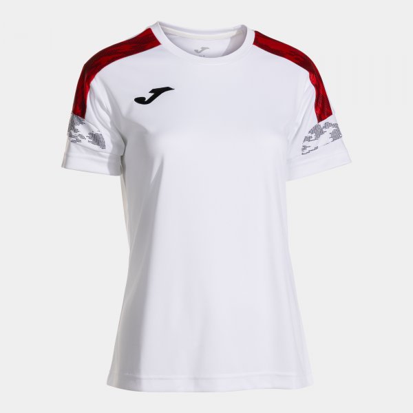 Camiseta Manga Corta Championship VIII en color Blanco Rojo - padel Joma