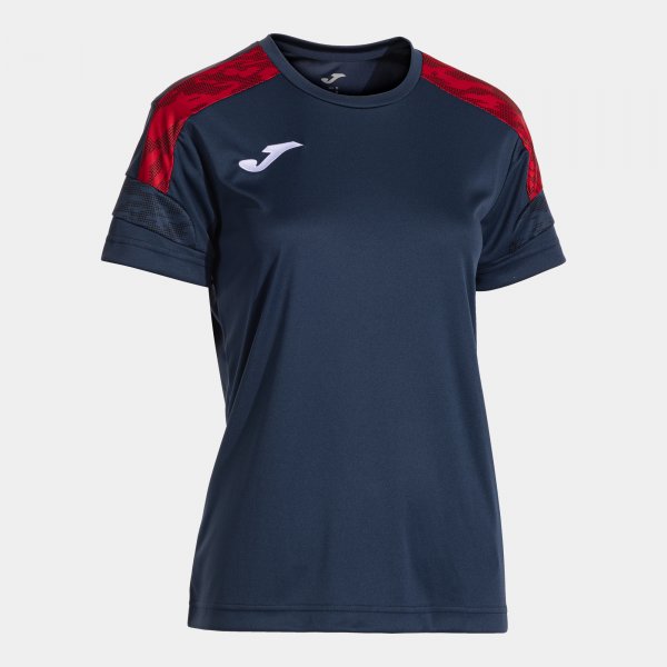 Camiseta Manga Corta Championship VIII en color Dark Navy Rojo - padel Joma
