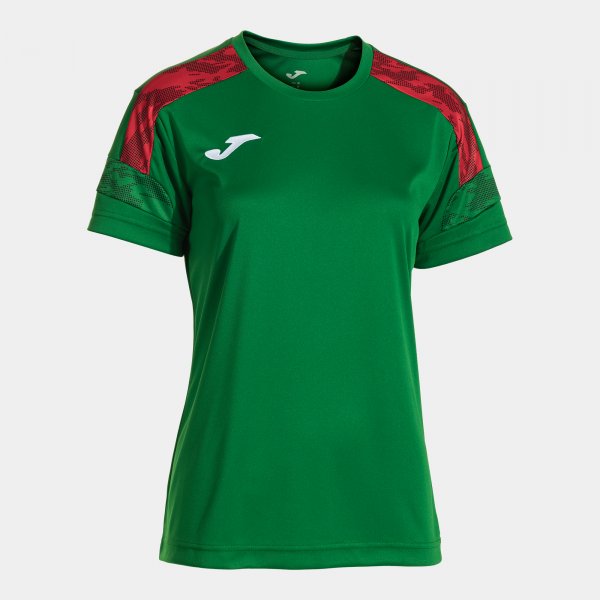 Camiseta Manga Corta Championship VIII en color Verde Rojo - padel Joma