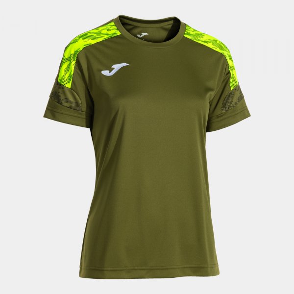 Camiseta Manga Corta Championship VIII en color Verde Amarillo - padel Joma