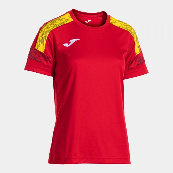 Camiseta Manga Corta Championship VIII en color Rojo Amarillo - padel Joma