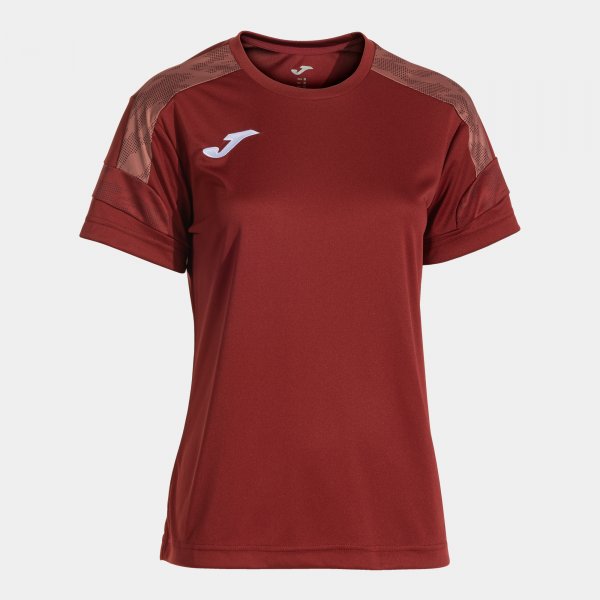 Camiseta Manga Corta Championship VIII en color Burdeos - padel Joma