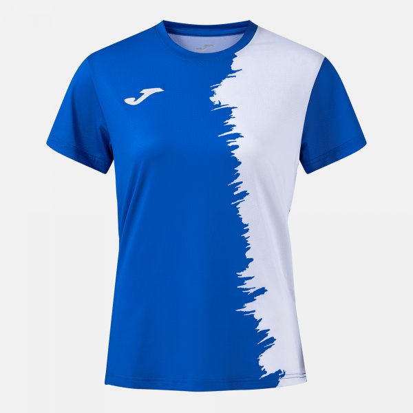 Camiseta Manga Corta Picasho en color Royal Blanco - padel Joma