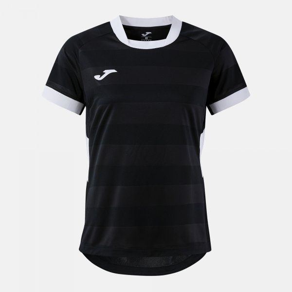 Camiseta Manga Corta Toletum VII en color Negro Blanco - padel Joma