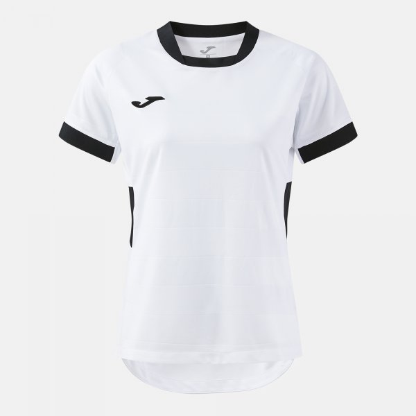 Camiseta Manga Corta Toletum VII en color Blanco Negro - padel Joma