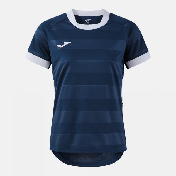 Camiseta Manga Corta Toletum VII en color Dark Navy Blanco - padel Joma
