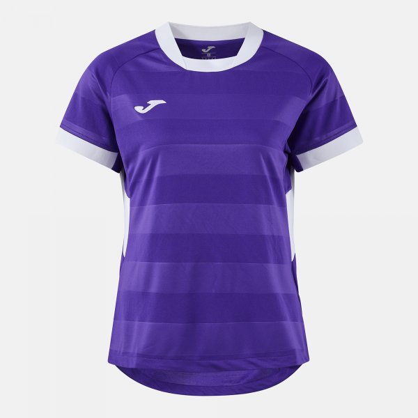 Camiseta Manga Corta Toletum VII en color Violeta Blanco - padel Joma