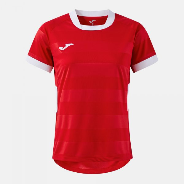 Camiseta Manga Corta Toletum VII en color Rojo Blanco - padel Joma
