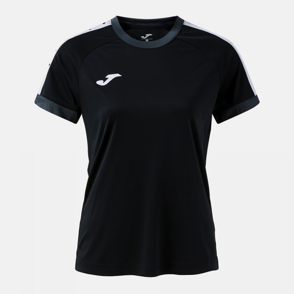 Camiseta Manga Corta Heroic en color Negro Antracita - padel Joma