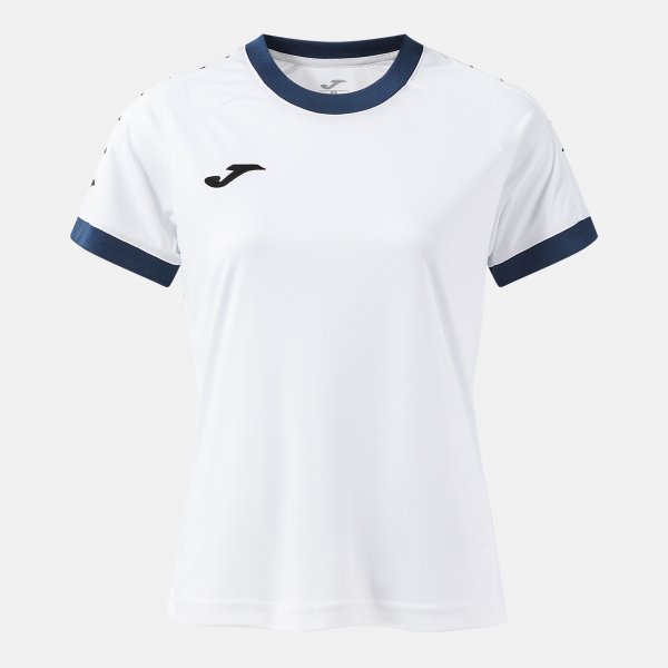 Camiseta Manga Corta Heroic en color Blanco Dark Navy - padel Joma
